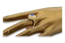 14 Karat Gelbgold Saphir Ring Vintage Handwerk vrc059y